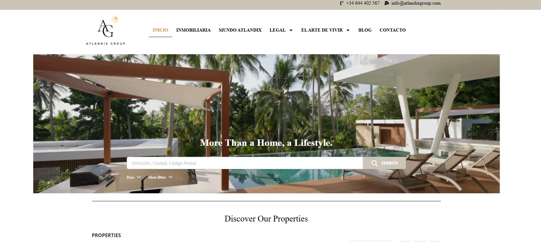 Web de inmobiliaria