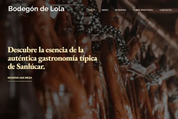 Diseño web para el restaurante Bodegón de Lola